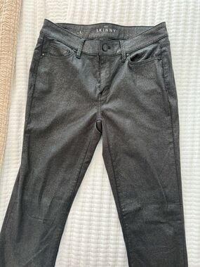 White House Black Market Sparkle Black Skinny Pants